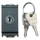 VIMAR - Interruttore 2P 16(3)A con Chiave Grigio per Montaggio Indipendente 250V~ Idea Serie IP20 II III 1,5-4mm2 Pti250 850°C Glow Wire 16165