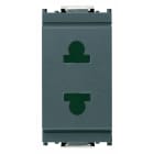 VIMAR - Presa Sicury 2P 15A Grigio Standard Euroamericano Ø4,8Mm 16234