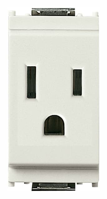 VIMAR - PRESA 2P+T 15A USA+SASO BIANCO 16245.B