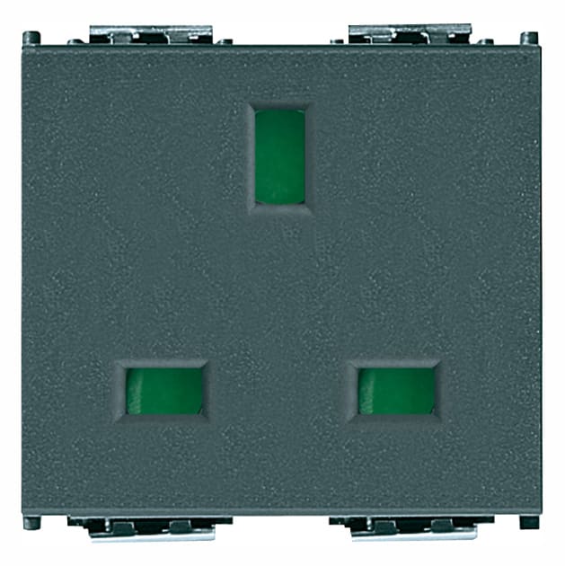 VIMAR - PRESA SICURY 2P+T 13A INGLESE GRIGIO 16260