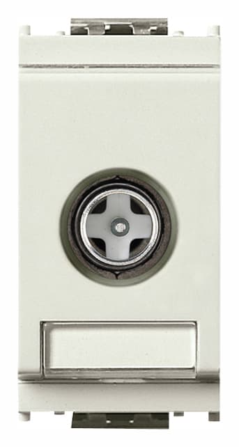 VIMAR - Presa TV-RD-SAT Diretta Bianco con Connettore Maschio 5-2400 MHz Attenuazione 1 dB Passaggio Corrente e Segnali Controllo 24V 500 mA Max