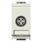 VIMAR - Presa TV-RD-SAT Diretta Bianco con Connettore Maschio 5-2400 MHz Attenuazione 1 dB Passaggio Corrente e Segnali Controllo 24V 500 mA Max