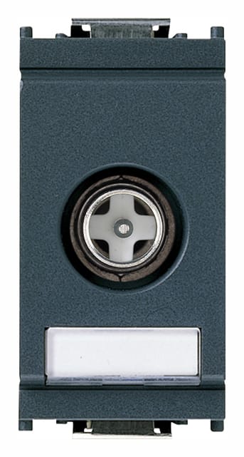 VIMAR - Presa TV-RD-SAT Grigio con Connettore Maschio e Attenuazione 1 dB, Passaggio Corrente e Segnali Controllo 24V 500mA Max 16306.01