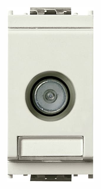 VIMAR - Presa Passante Coassiale Tv-Rd-Sat 5-2400 Mhz Connettore Maschio Attenuazione Derivazione 10 Db Bianco 16306.10.B