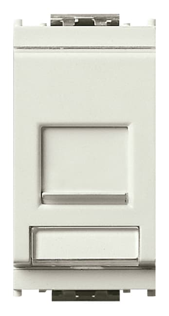 VIMAR - Presa Rj45 Netsafe Cat5E Utp Bianco - Connettore Universale T568A/B, 8 Contatti, Morsetti Ad Incisione D'Isolante 16358.8.B