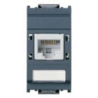 VIMAR - Presa RJ45 R&M Cat5e UTP grigio con connettore Freenet system, non schermata, cablaggio T568A/B, 8 contatti, morsetti ad incisione d'isolante.
