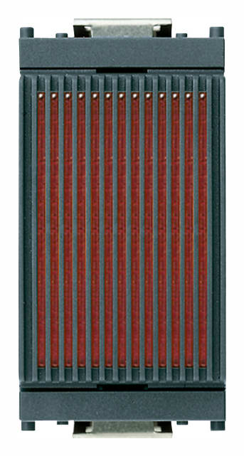 VIMAR - Spia Diffusore Rosso Grigio Lampada Siluro Ø 6,3X28 Mm O 7X31 Mm Fornita 16431.R