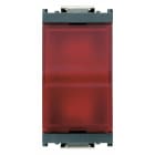 VIMAR - Spia Prismatica Diffusore Rosso Grigio per Lampada Siluro Ø 6,3X28 mm o Ø 7X31 mm