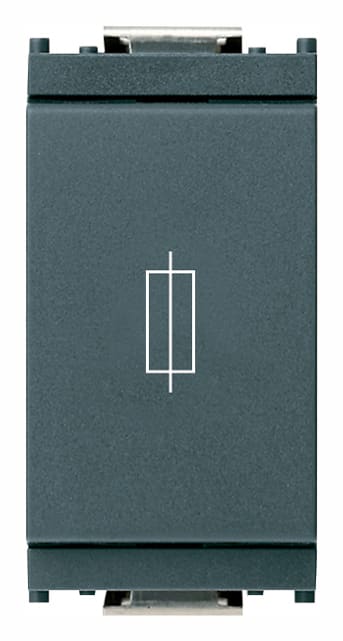VIMAR - Portafusibile 1P 16A 250V Grigio per Fusibili Miniatura Ø 5X20 Mm E Ø 6,3X32 Mm