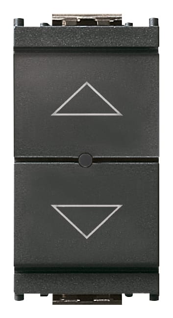 VIMAR - Comando tapparella IoT grigio, controllo locale/remoto, Bluetooth 5.0, Zigbee 3.0, LED RGB, 100-240 V, 1 ingresso pulsante esterno, funzione scenario.