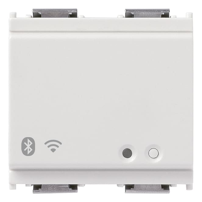 VIMAR - Gateway IoT 2M bianco con Bluetooth e Wi-Fi per integrazione e supervisione tramite Cloud e App, alimentazione 100-240 V 50/60 Hz, 2 moduli.