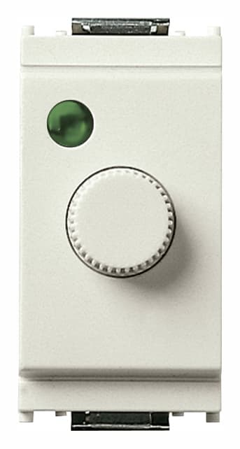 VIMAR - Dimmer Bianco Regolatore 120V Lampade Ad Incandescenza 30-500W, Trasformatori Ferromagnetici 30-300Va, Potenziometro Rotativo, Individuazione Al Buio