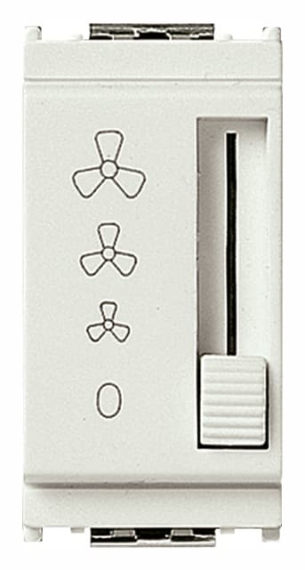 VIMAR - Commutatore a Slitta 1P 6(2)A Bianco - 250 V~ 4 Posizioni per Velocità Ventil-Convettori