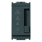 VIMAR - Commutatore a Slitta 1P 6(2)A Grigio - 250V~ 4 Posizioni per Regolazione Velocità Ventil-Convettori