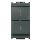 VIMAR - Dimmer universale 230V grigio, taglio di fase, per lampade 40-400W, LED 3-200W, comando ON/OFF, regolazione minima, non per Isoset.