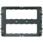 VIMAR - Supporto 12 Moduli con Viti per Scatole Da Incasso e Parete Grigio 16718