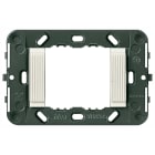 VIMAR - Supporto 2 Moduli Fronte Rigato Senza Viti per Scatole 3 Moduli o 56x56 mm Bianco