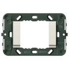 VIMAR - Supporto 2 Moduli Fronte Liscio Senza Viti per Scatole 3 Moduli e Interasse 60 mm o 56x56 mm Bianco 16722.L.B