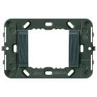 VIMAR - Supporto 2 Moduli Fronte Rigato Senza Viti Grigio Per Scatole 3 Moduli Interasse 60 Mm 56X56 Mm