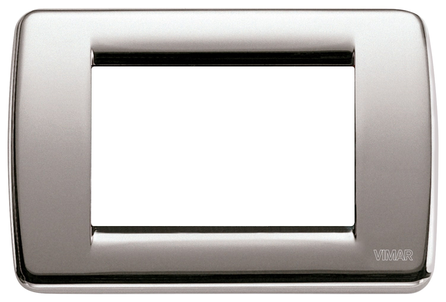 VIMAR - PLACCA RONDO 3M NICHEL SPAZZOLATO