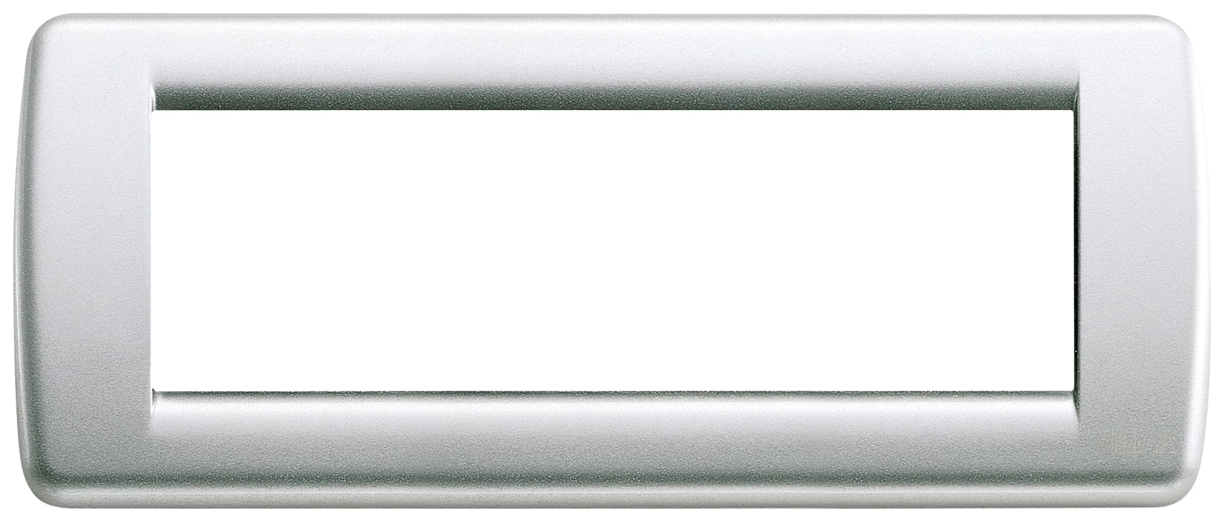 VIMAR - PLACCA RONDO 6M ARGENTO METALL.