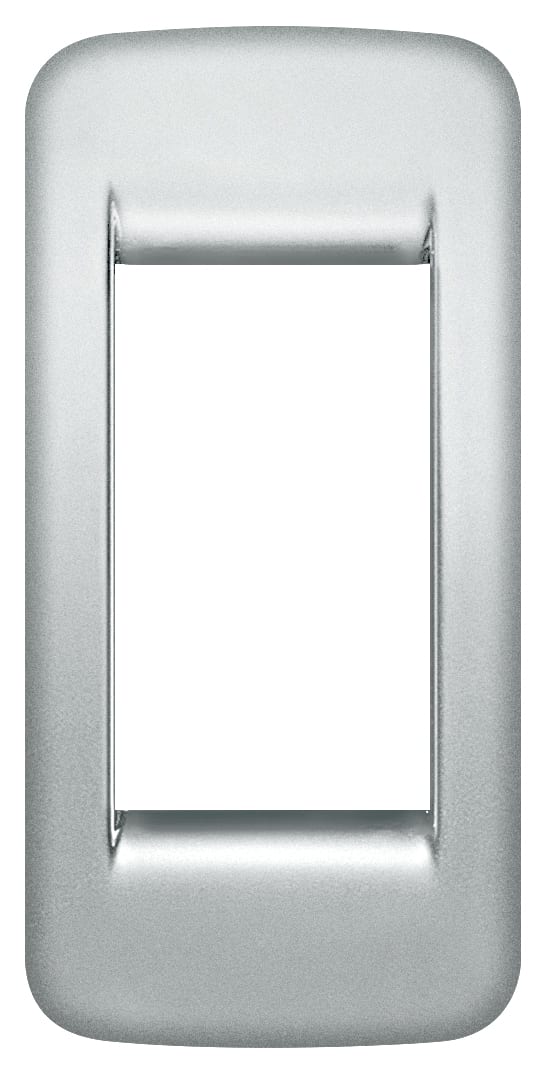 VIMAR - PLACCA RONDO 1M PANN.ARGENTO MET.