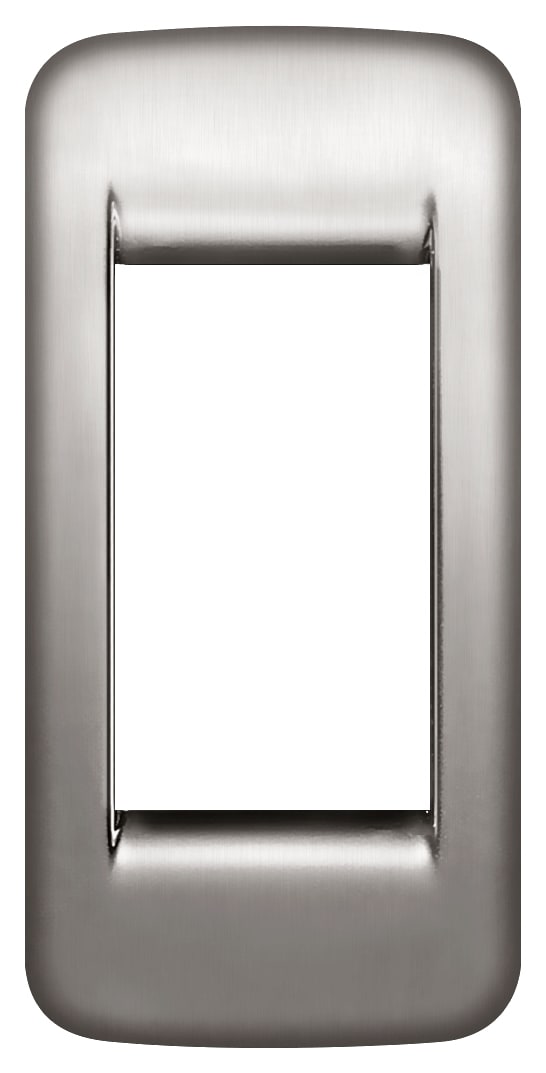 VIMAR - PLACCA RONDO 1M PANN.NICHEL SPAZZ. 16783.34