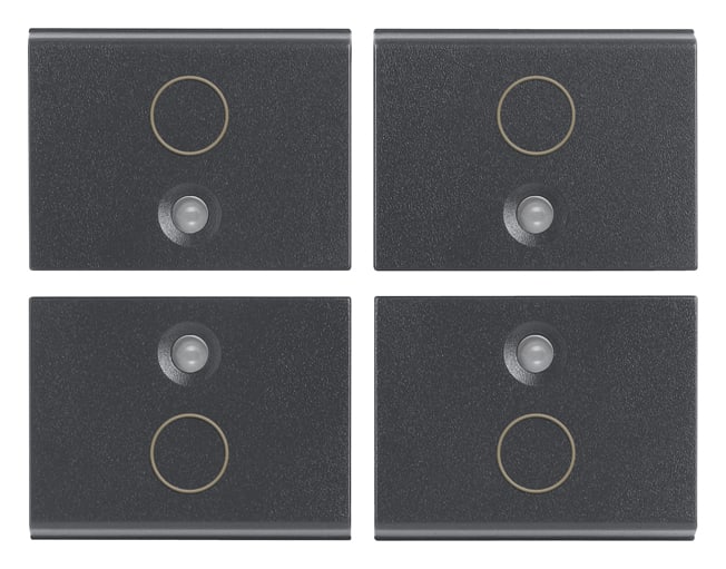 VIMAR - QUATTRO MEZZI TASTI 1M SIMBOLO O GRIGIO 16841.0