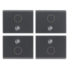 VIMAR - QUATTRO MEZZI TASTI 1M SIMBOLO O GRIGIO 16841.0