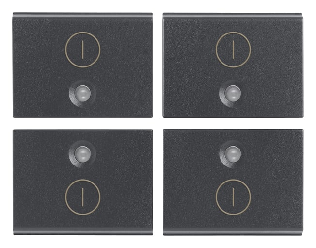 VIMAR - QUATTRO MEZZI TASTI 1M SIMB. I O GRIGIO 16841.2