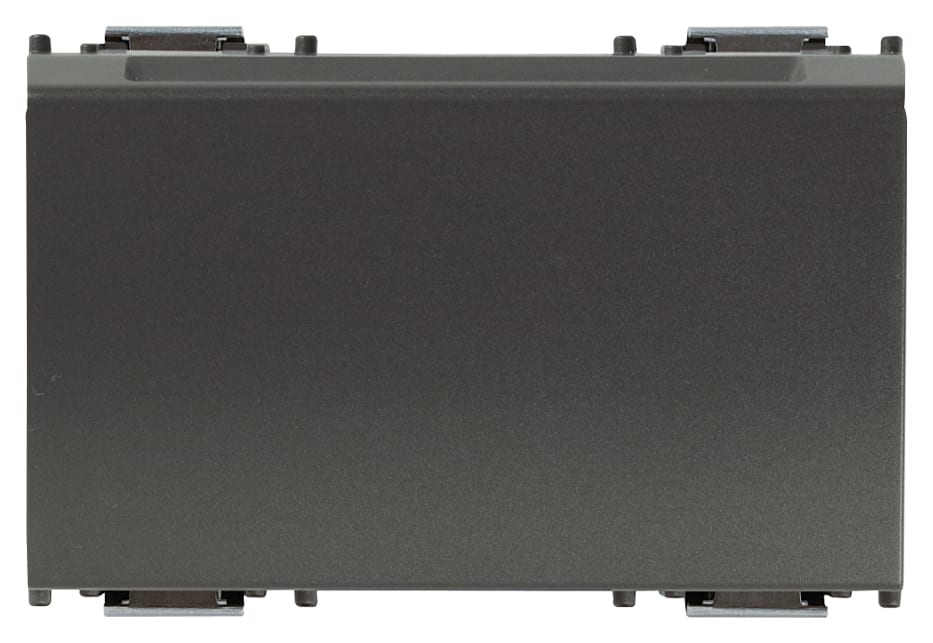 VIMAR - Lettore transponder verticale KNX grigio con tasca per installazione in stanza, 2 uscite a relè, 2 ingressi, alimentazione 12-24 V~ e Vd.C. - 3 moduli