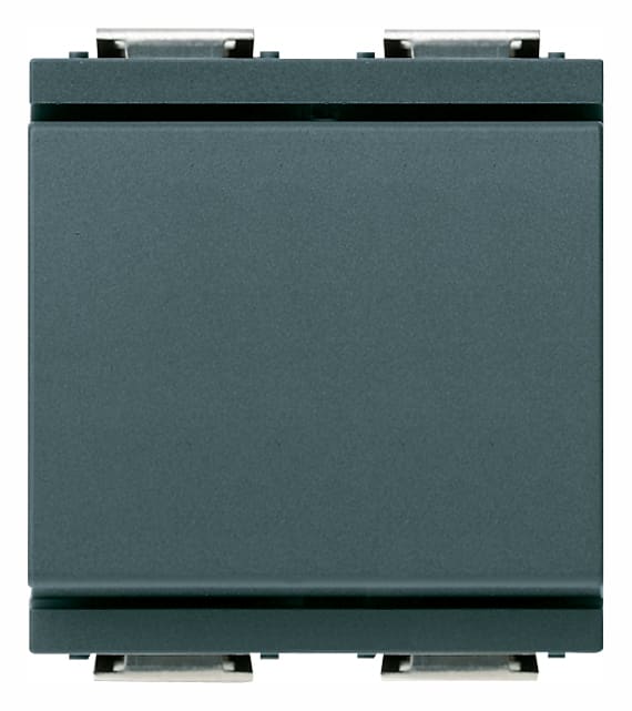 VIMAR - Deviatore Grigio 1P 16Ax 2M - 250V~ 2 Moduli Ridotti 200W Lampade con Alimentatore Integrato 17003.G