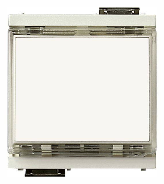 VIMAR - Pulsante Targh. 1P No 10A 12-24V Bianco - Targhetta Luminosa Lampada Siluro 12 24 V 3 W Ø 7X31 Mm, 2 Moduli Ridotti 17020.B