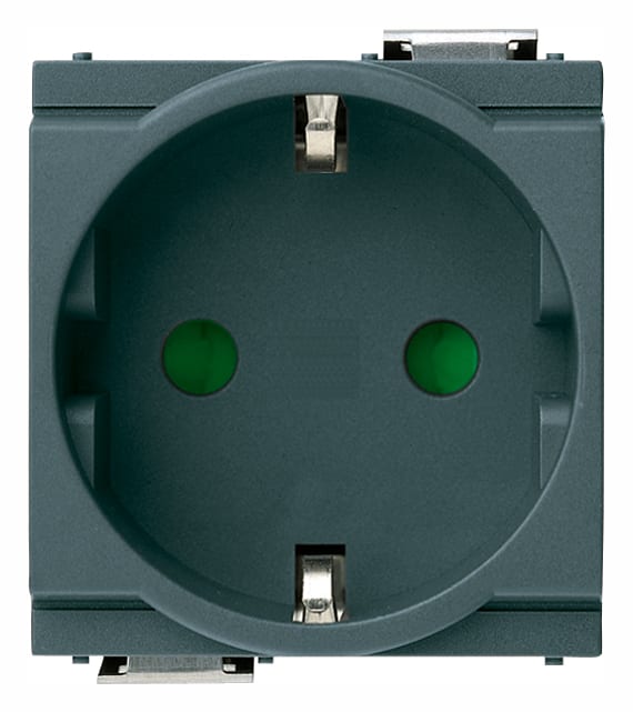 VIMAR - PRESA SICURY 2P+T 16A TEDESCO GRIGIO 17038