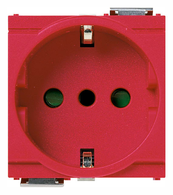 VIMAR - PRESA 2P+T 16A P30 ROSSO 17039.R