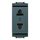 VIMAR - Presa Standard Euroamericano Grigio Spinotti Paralleli Allineati Ø4,8Mm 15A 250V
