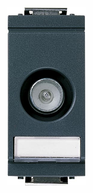 VIMAR - Presa TV-RD-SAT Passante 10dB Maschio Grigio - Coassiale 5-2400MHz Connettore IEC Attenuazione Derivazione 10dB Modulo Ridotto 17066.10