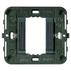 VIMAR - Supporto 1 Modulo Fronte Rigato Con Griffe Per Scatole Da Incasso Rotonde Ø 60 Mm Da Parete 09971 Grigio
