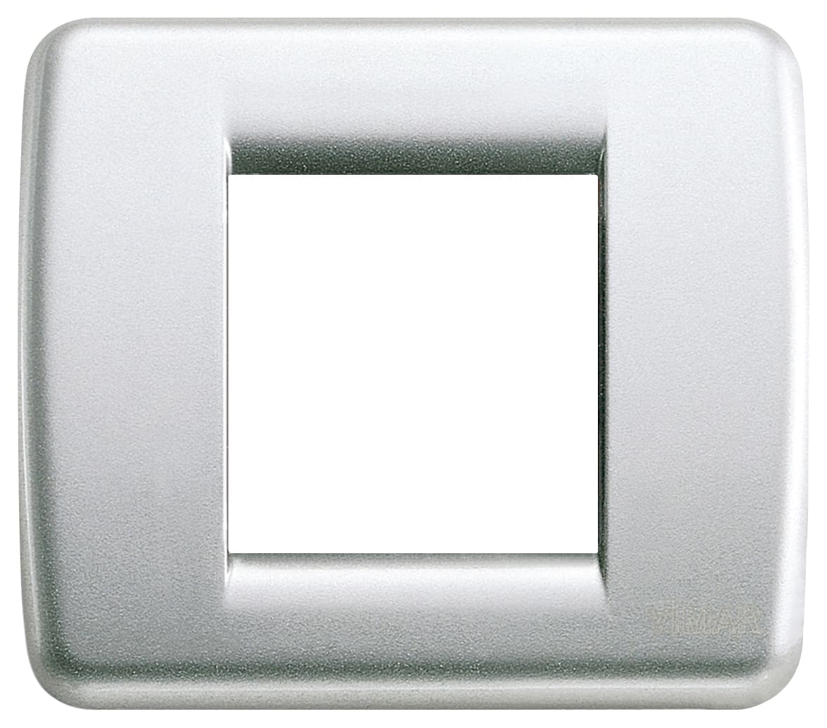 VIMAR - PLACCA RONDO 1-2M ARGENTO MET.