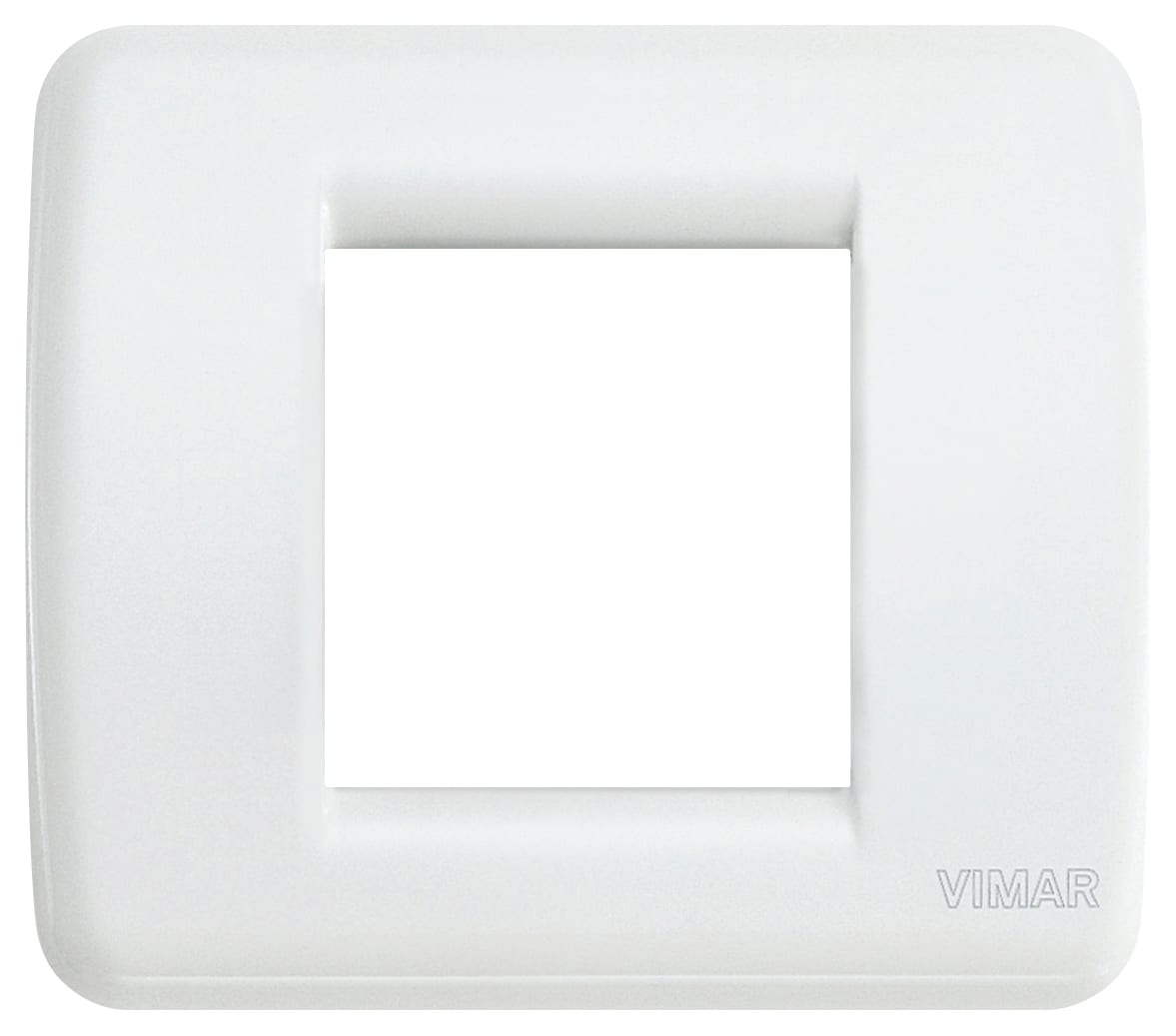 VIMAR - PLACCA RONDO 1-2M BIANCO BRILL.