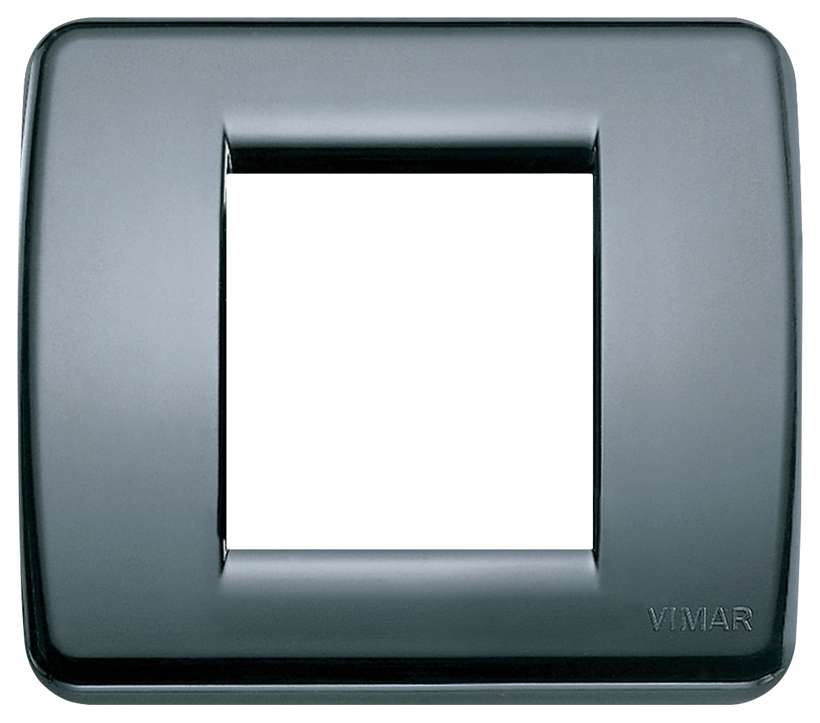 VIMAR - PLACCA RONDO 1-2M GRIGIO GRAFITE