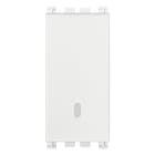 VIMAR - Deviatore 1P 10Ax Bianco Illuminabile Tasto Sostituibile 250 V~ Max 100 W Per Lampade Con Alimentatore Integrato 19004.B
