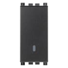 VIMAR - Deviatore 1P 10Ax Grigio Illuminabile Tasto Sostituibile 250 V~ Max 100 W Per Lampade Con Alimentatore Integrato