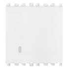 VIMAR - Devaitore 1P 20Ax 2M Bianco Illuminabile Tasto Sostituibile 2 Moduli Max 250 W Per Lampade Con Alimentatore Integrato 19006.2.B