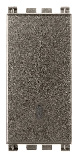 VIMAR - Deviatore 1P 20Ax Metal Illuminabile Tasto Sostituibile Max 250 W Per Lampade Con Alimentatore Integrato