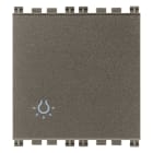 VIMAR - PULSANTE 1P NO 10A 2M LUCE METAL 19008.2.L.M