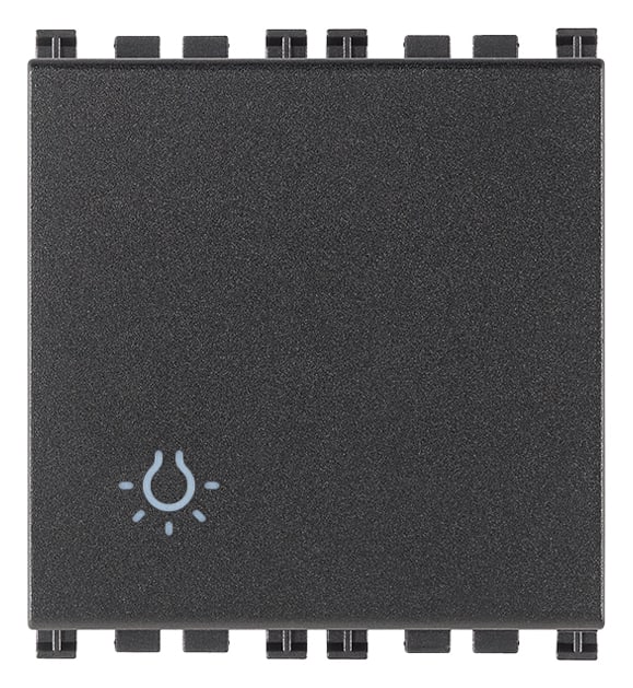 VIMAR - PULSANTE 1P NO 10A LUCE 2M GRIGIO
