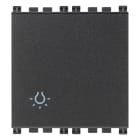 VIMAR - PULSANTE 1P NO 10A LUCE 2M GRIGIO 19008.2.L