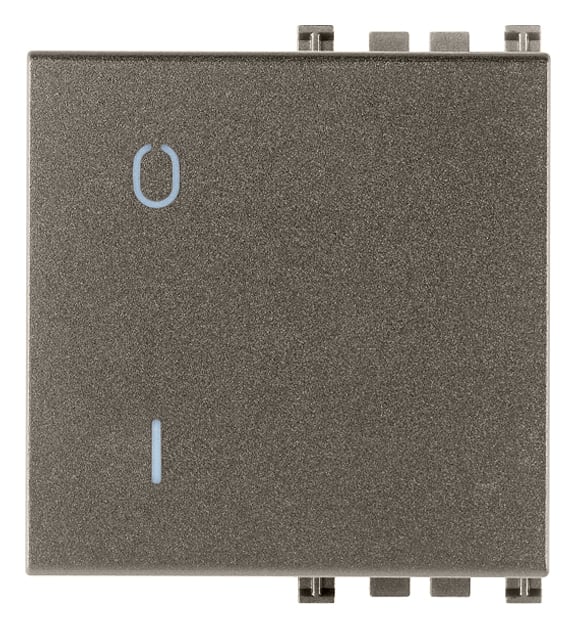 VIMAR - TASTO 2M SIMBOLO O I METAL 19022.99.M