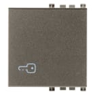 VIMAR - Tasto Intercambiabile 2 Moduli con Simbolo Chiave Illuminabile in Metallo 19022.P.M